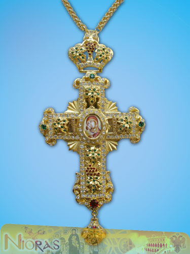 Orthodox Pectoral Cross Design No.90_Theotokos